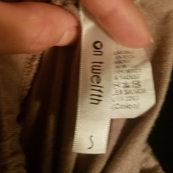 Taupe Twisted Front Skirt - Picture 4 of 4